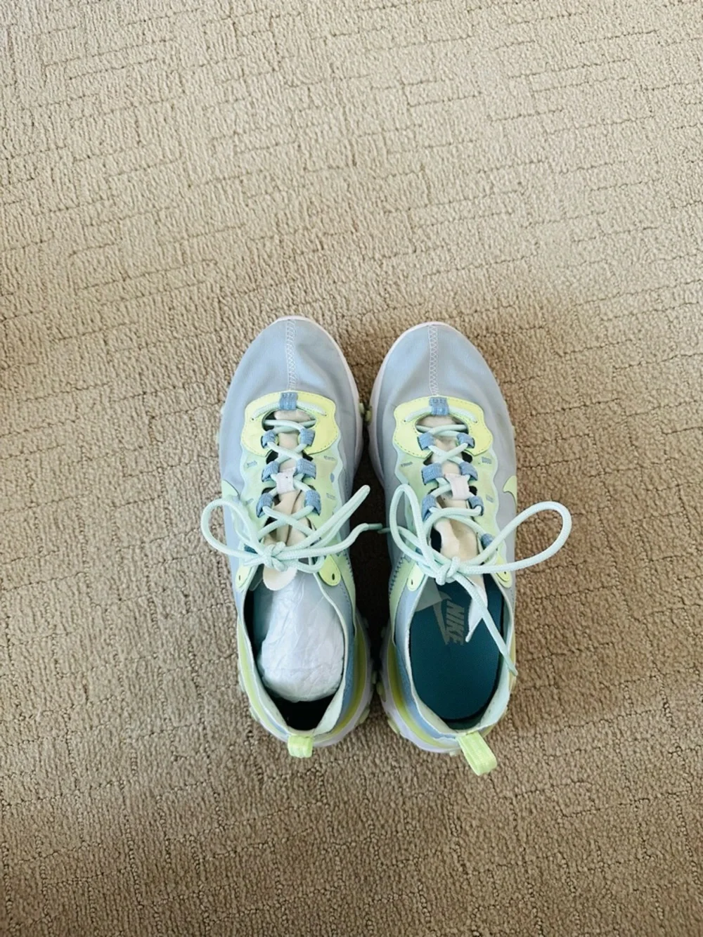Nike React Element 55 Sneakers - Light Blue & Lime - Picture 2 of 4